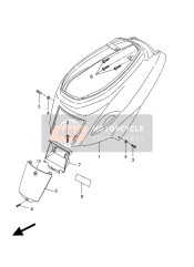 5WWF171100SB, Seitendeckel 1, Yamaha, 0